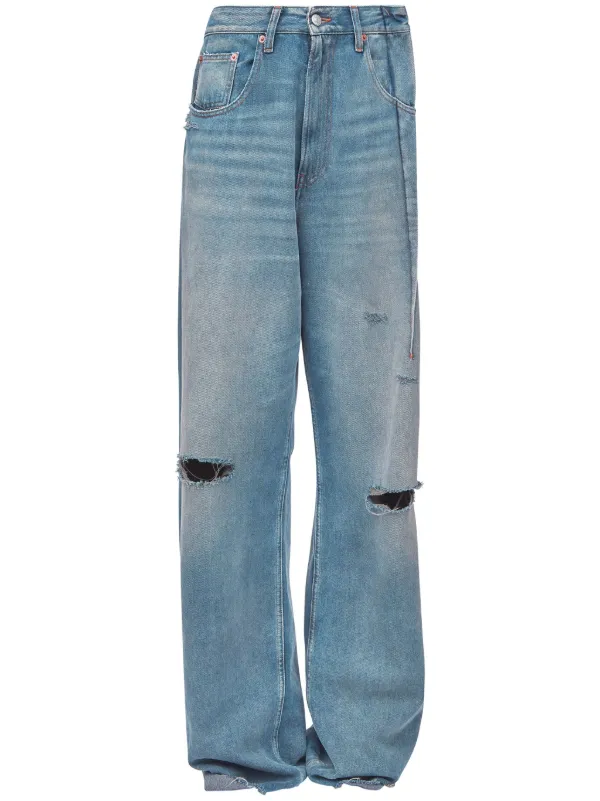 【関税込み】MM6 Maison Margiela ブルー ブーツカット ジーンズ MM6 Maison Margiela ブーツカット ジーンズ | ブルー | FARFETCH JP