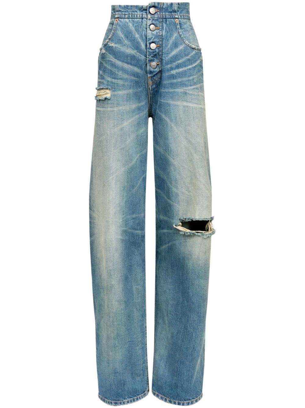 MM6 Maison Margiela distressed straight jeans Women