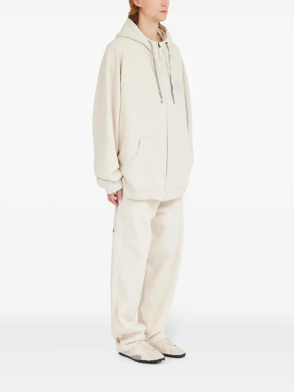Maison Margiela Hoodie met trekkoord Beige