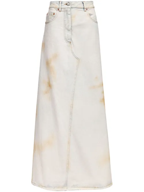 Jupe mi-longue à patch logo - MM6 Maison Margiela - Modalova