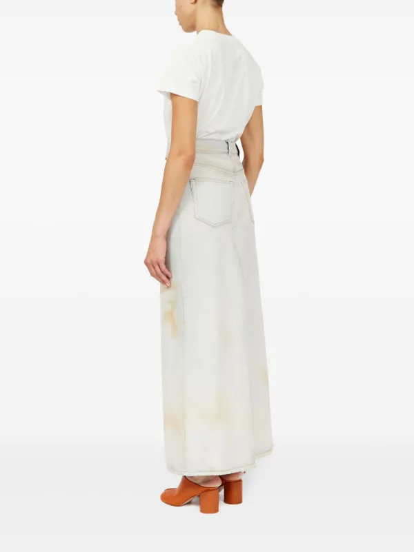 MM6 Maison Margiela ロゴパッチ スカート | ブルー | FARFETCH JP