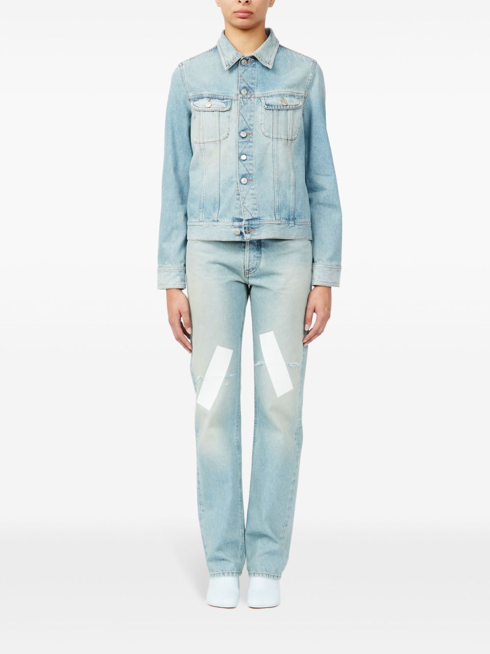 MM6 Maison Margiela Uitgesneden jack - Blauw