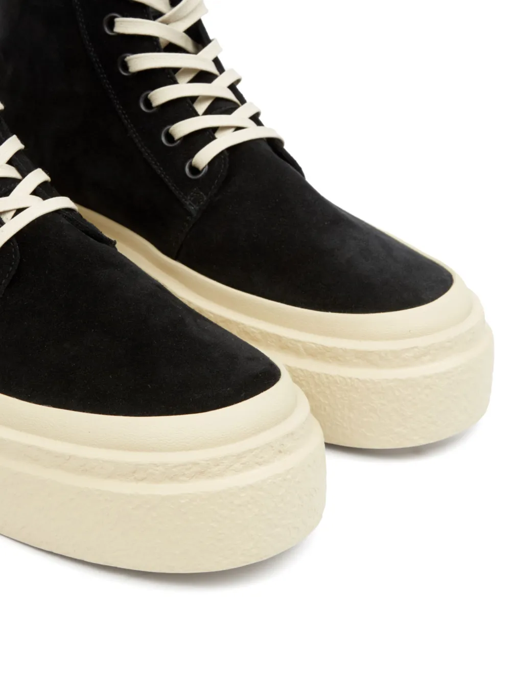 MM6 Maison Margiela suede high-top sneakers Black