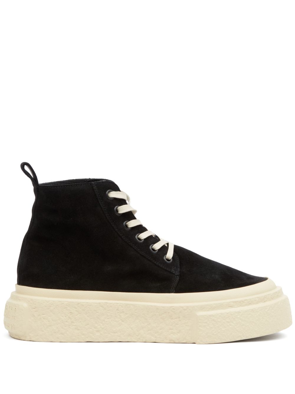 MM6 Maison Margiela suede high-top sneakers - Black