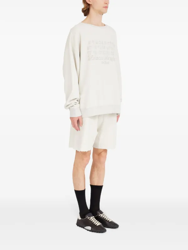 【送料&関税込】Maison Margiela Crew-neck Sweatshirt With Re Maison Margiela - Cotton crew-neck sweatshirt White - The Corner