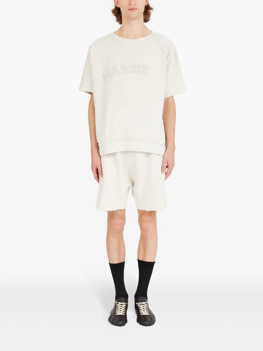 Maison Margiela T-shirt met geborduurd logo - Wit