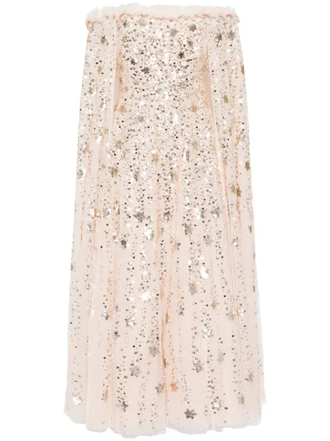Needle & Thread shooting stars cape ankle gown