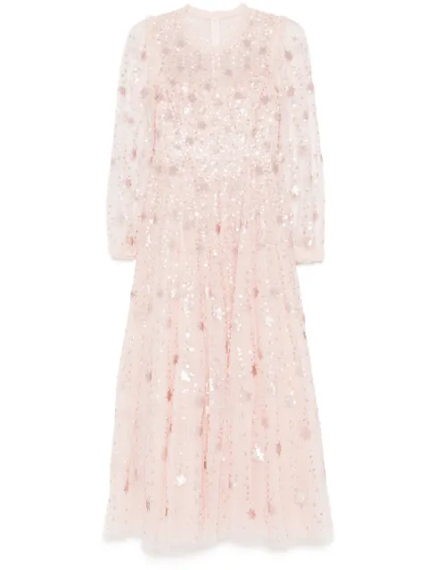 Needle & Thread shooting stars long-sleeved gown