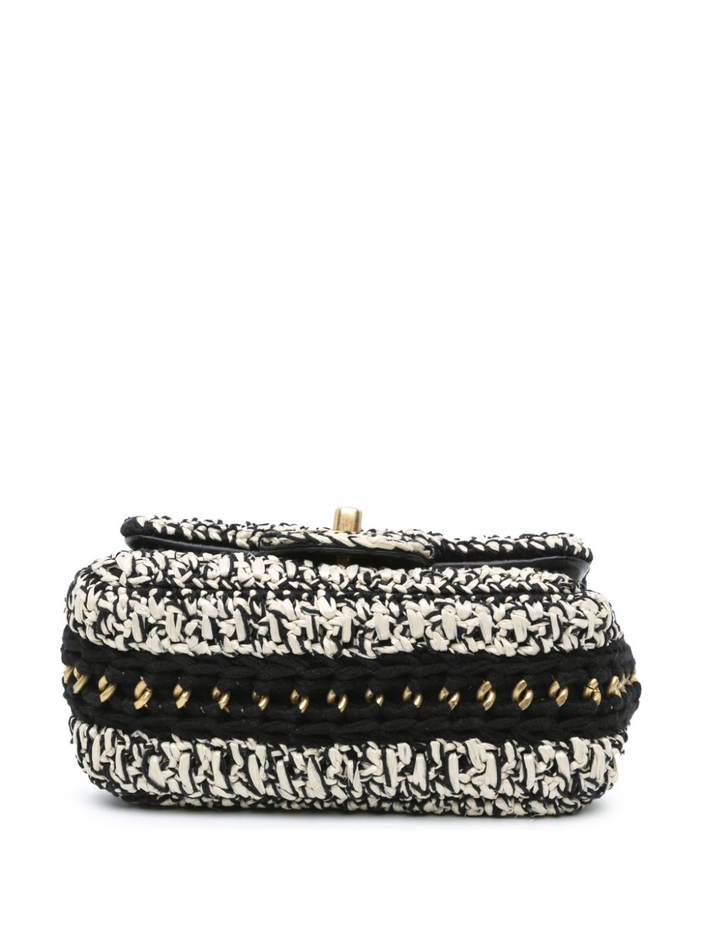 CHANEL 2019 Raffia Braided with Love Flap crossbody bag Women