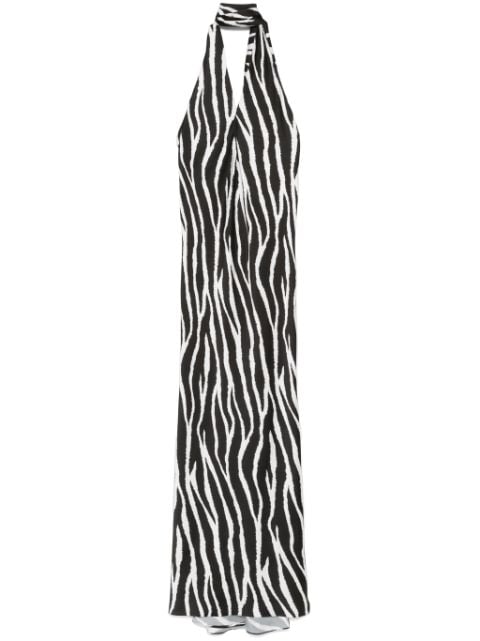 Parlor zebra-print maxi dress