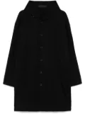 Transit virgin wool hooded coat - Black