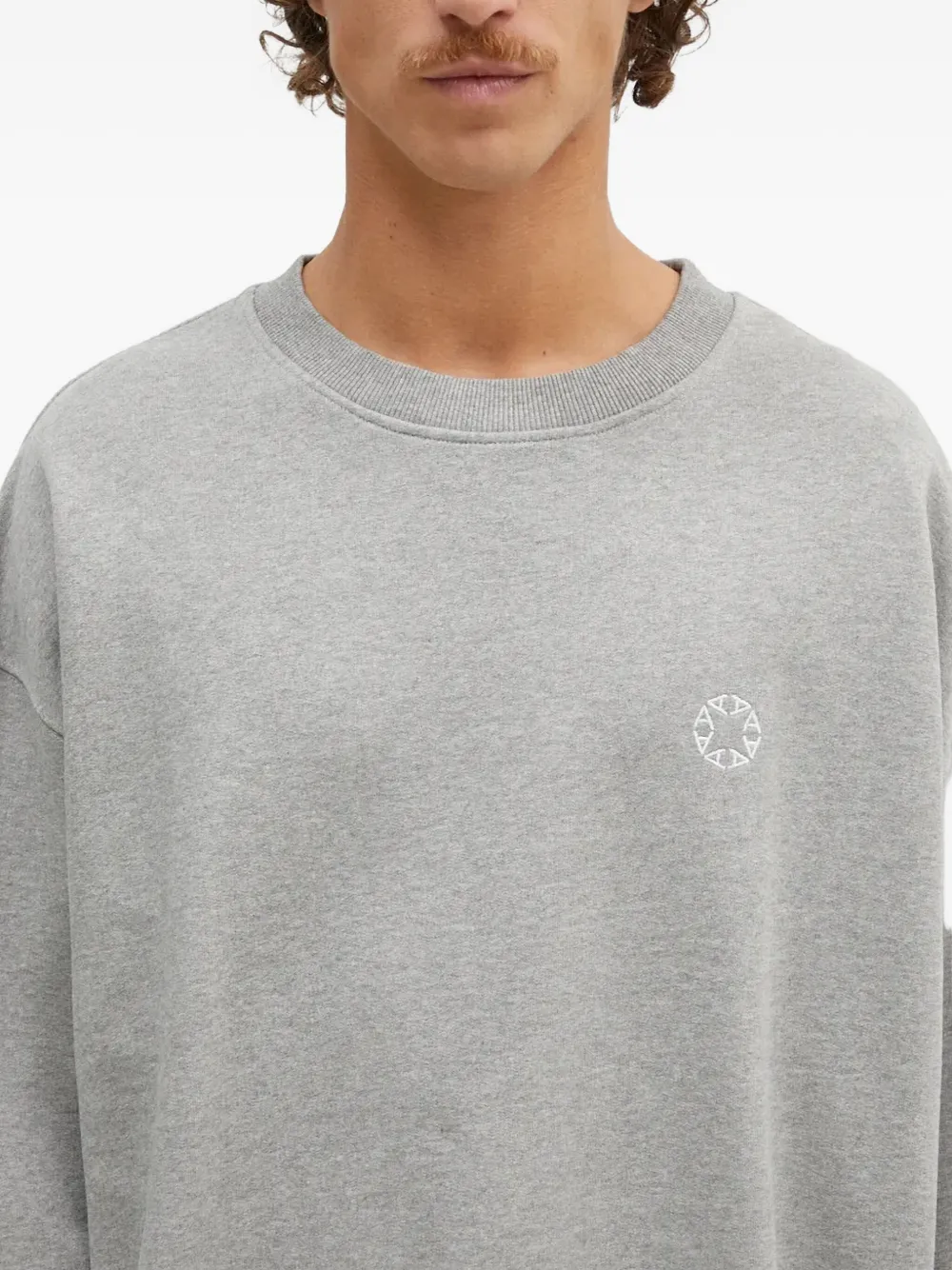 1017 ALYX 9SM embroidered crew neck sweatshirt Grijs