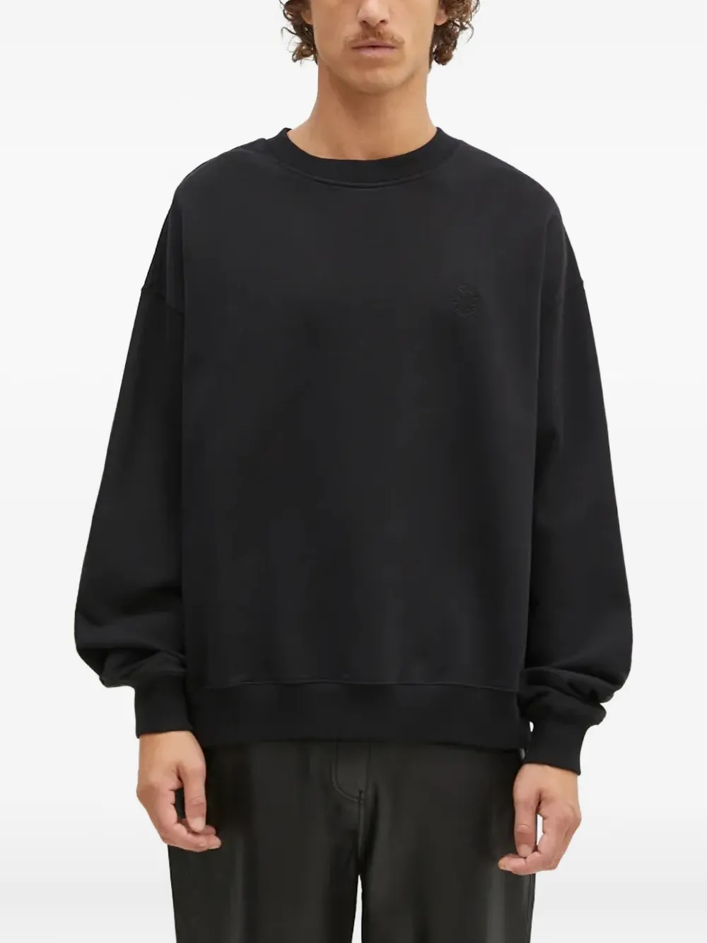 1017 ALYX 9SM embroidered crew-neck sweatshirt BLK0001