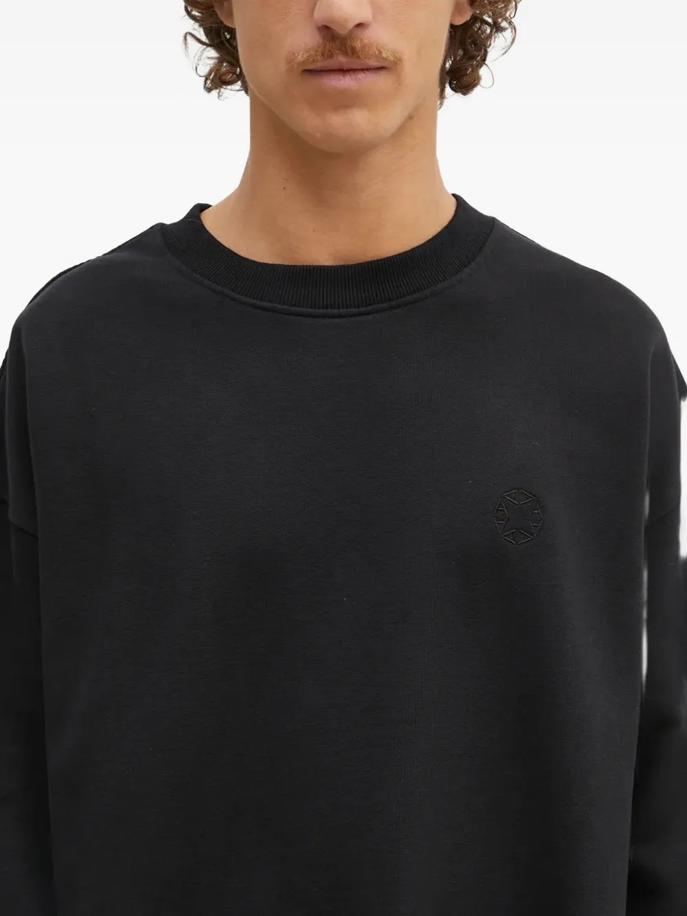 1017 ALYX 9SM embroidered crew-neck sweatshirt BLK0001