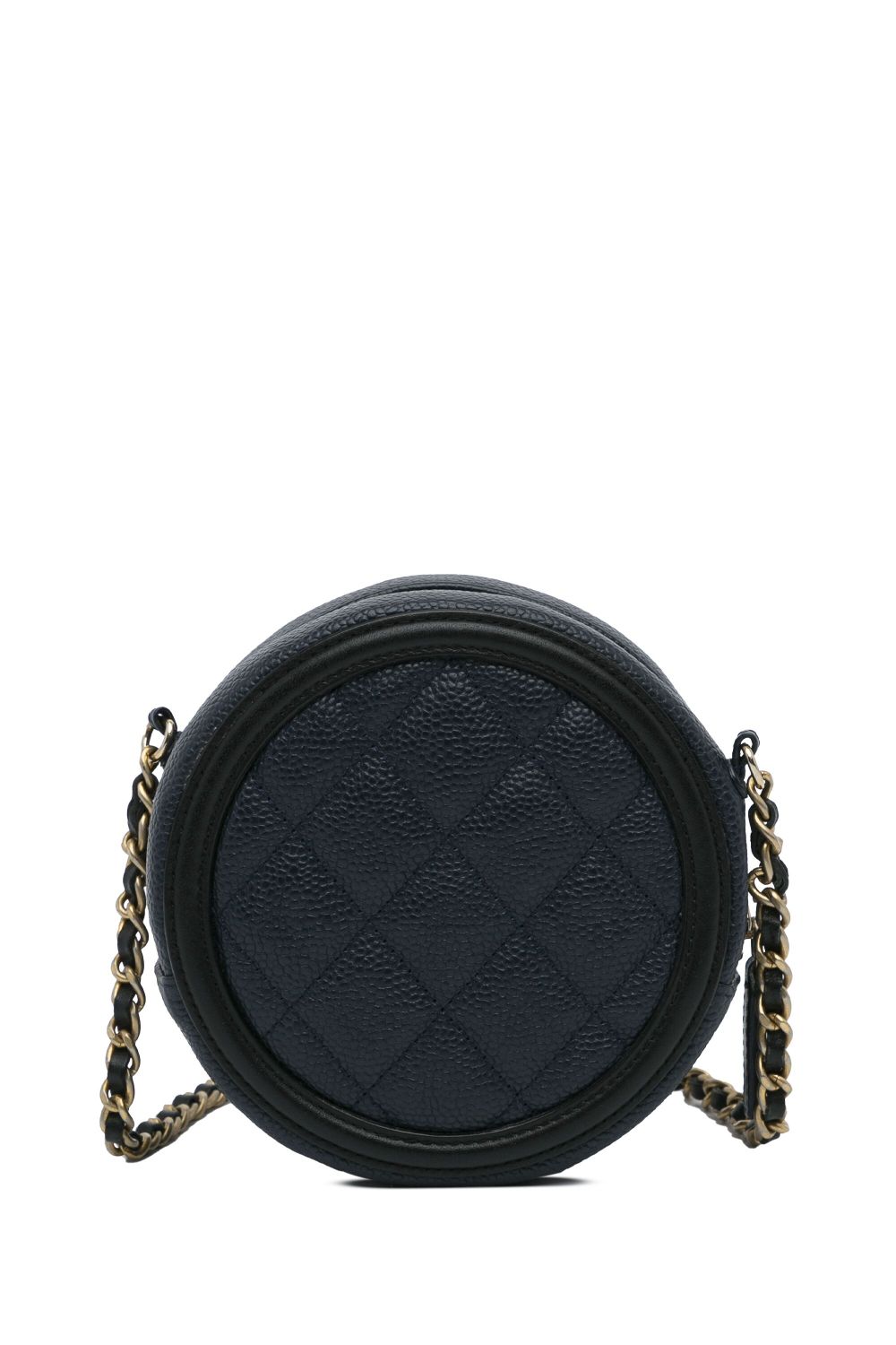 CHANEL 2019 Caviar CC Filigree Round crossbody bag Women