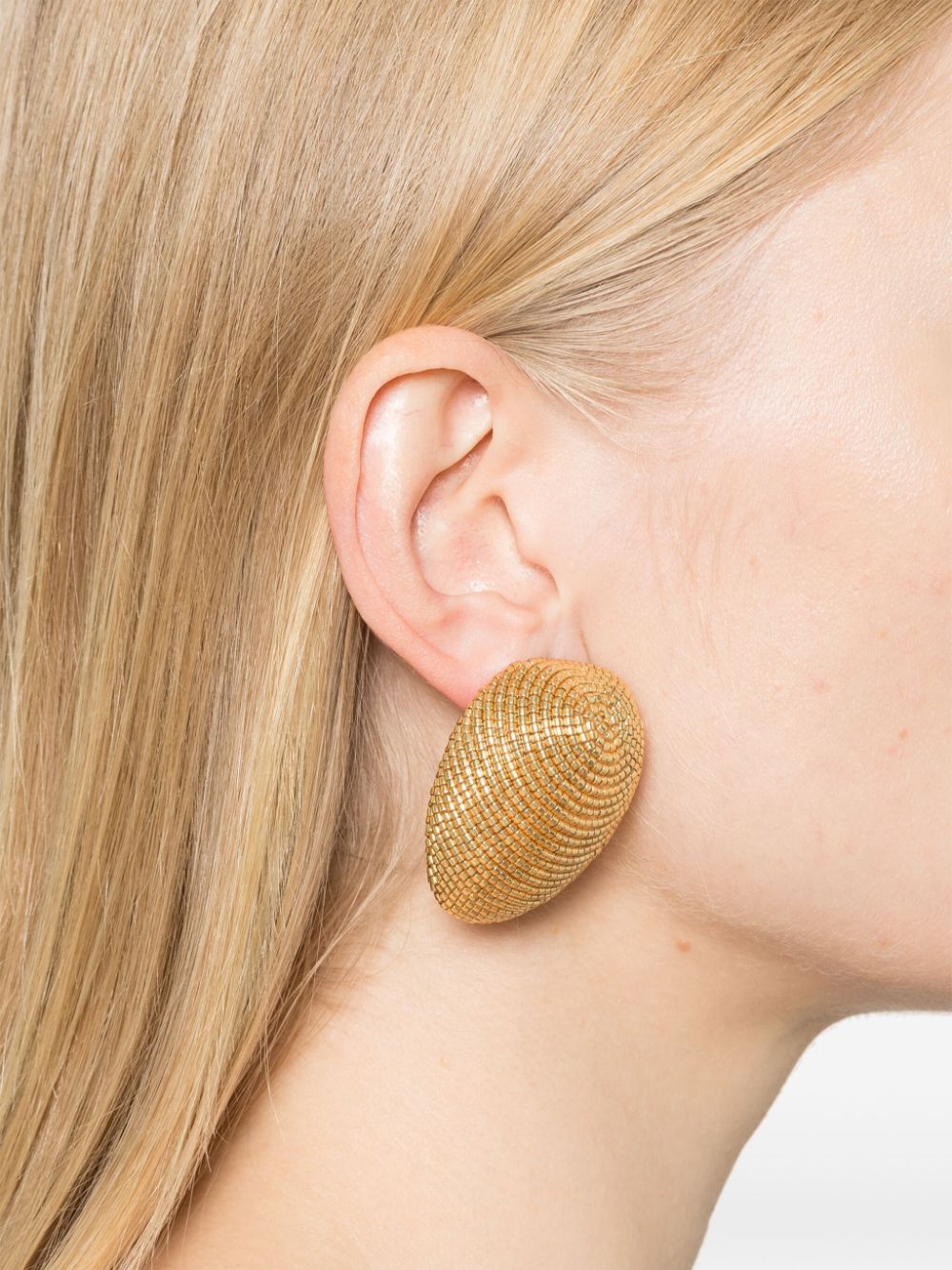 Shop Susana Vega Maurita Stud Earrings In 金色