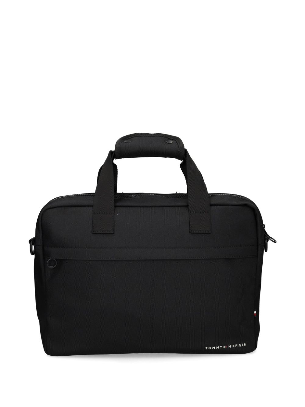 Shop Tommy Hilfiger Printed Laptop Bag In Black