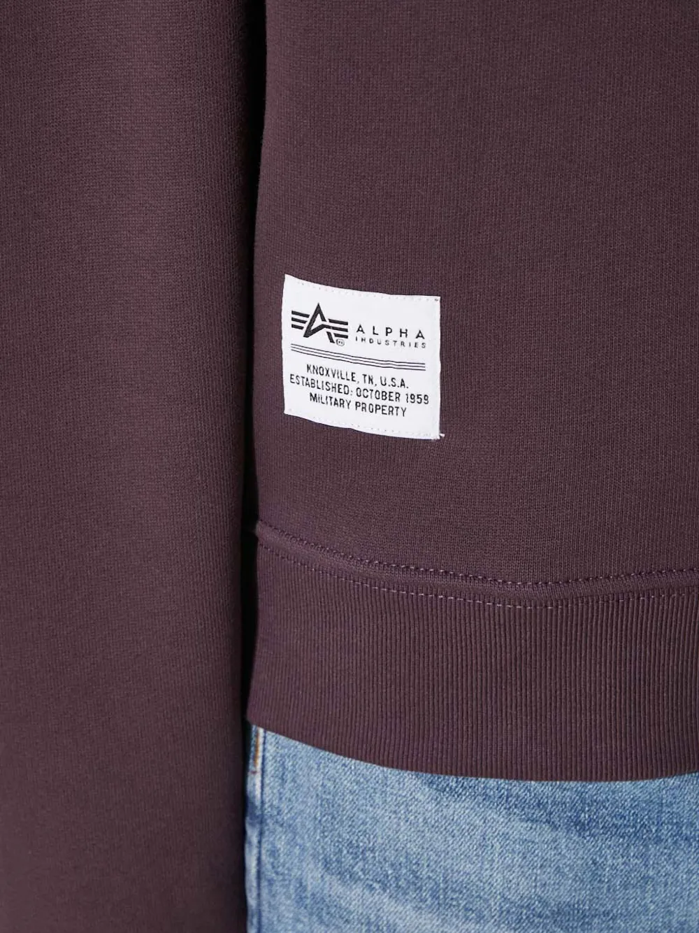 Alpha Industries Trui met ronde hals en logo Paars