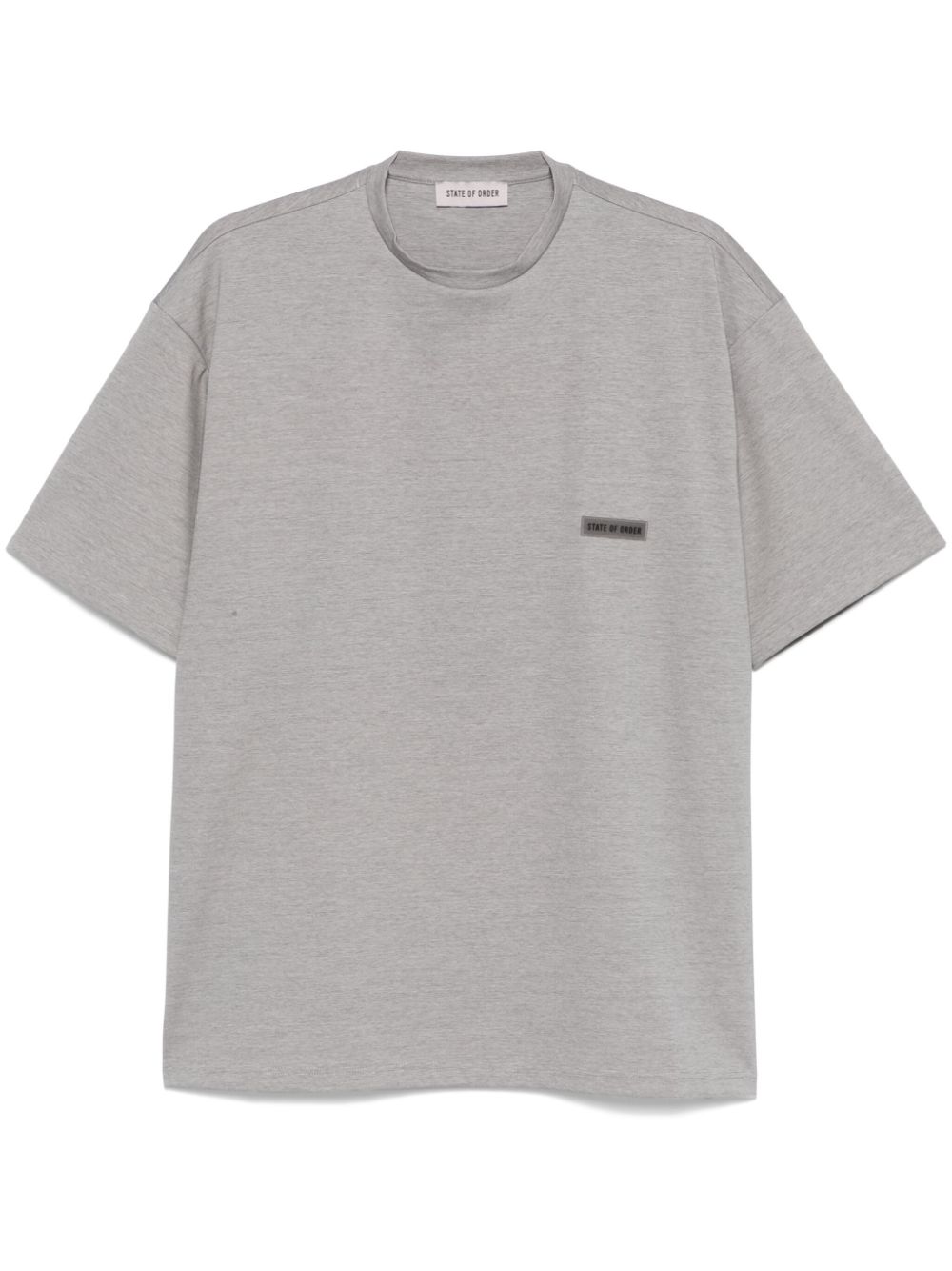 Shop State Of Order Logo-patch T-shirt In Grey