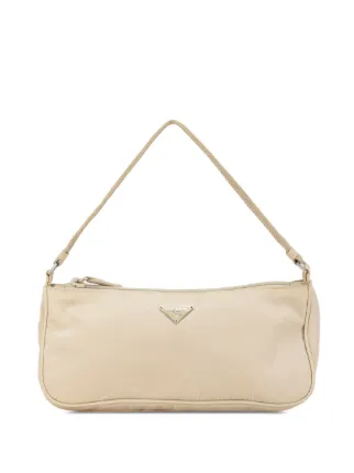 Prada Pre Owned 2000 2013 Tessuto Pochette Shoulder Bag Brown FARFETCH