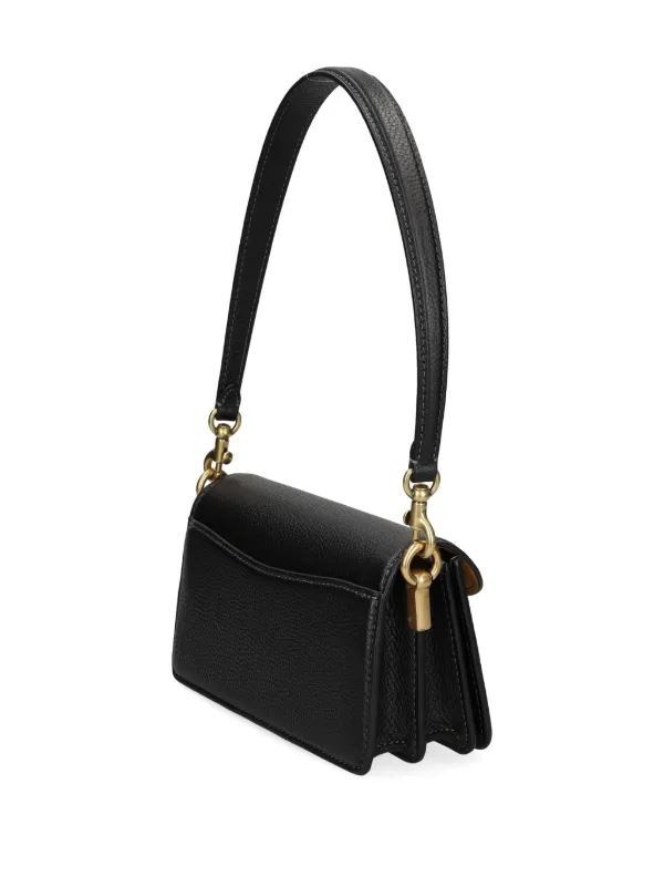 Small black coach shoulder bag sale