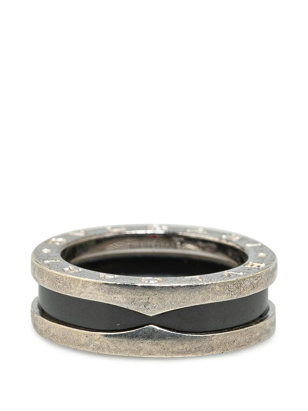 Pre-owned Bvlgari 21th Century Sterling Silver And Ceramic Save The Children Ring In 银色
