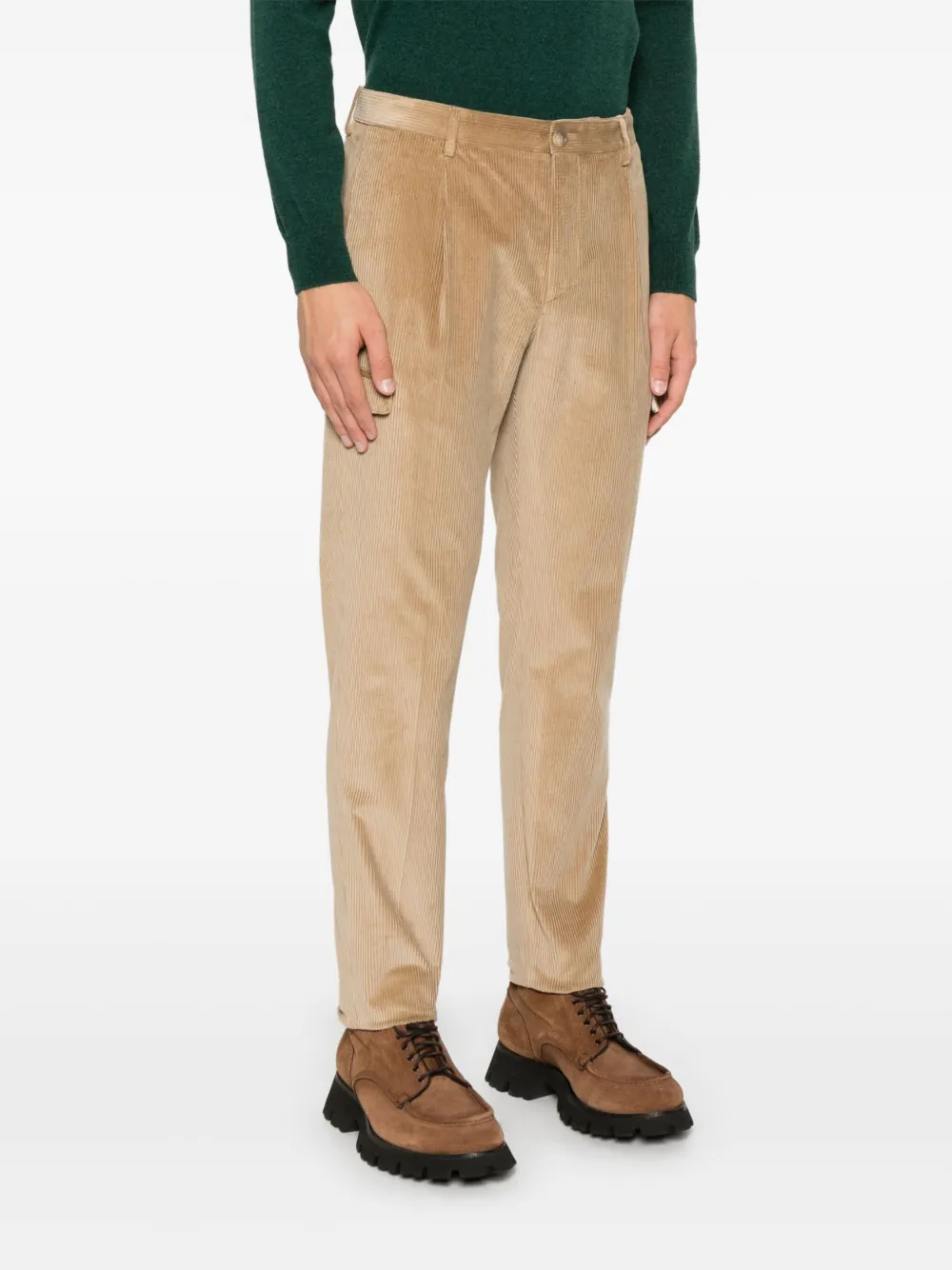 Tagliatore Ribfluwelen broek Beige