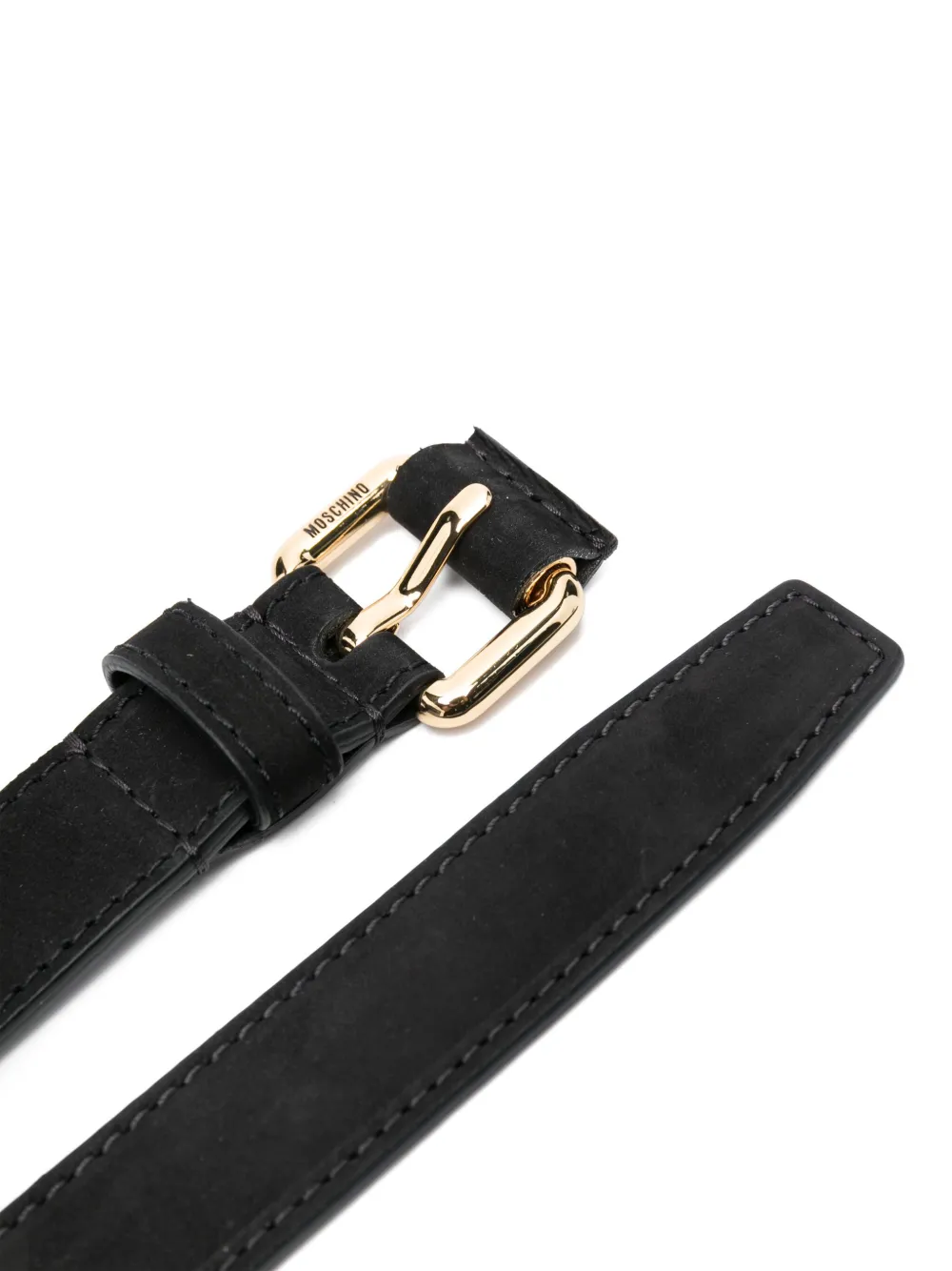 Moschino chain-detail belt - Zwart