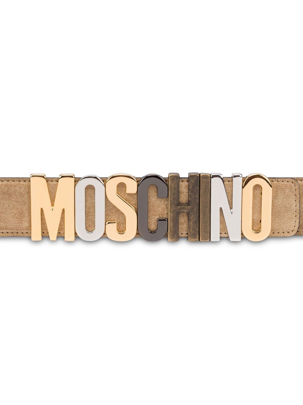 Moschino Riem met logo - Bruin