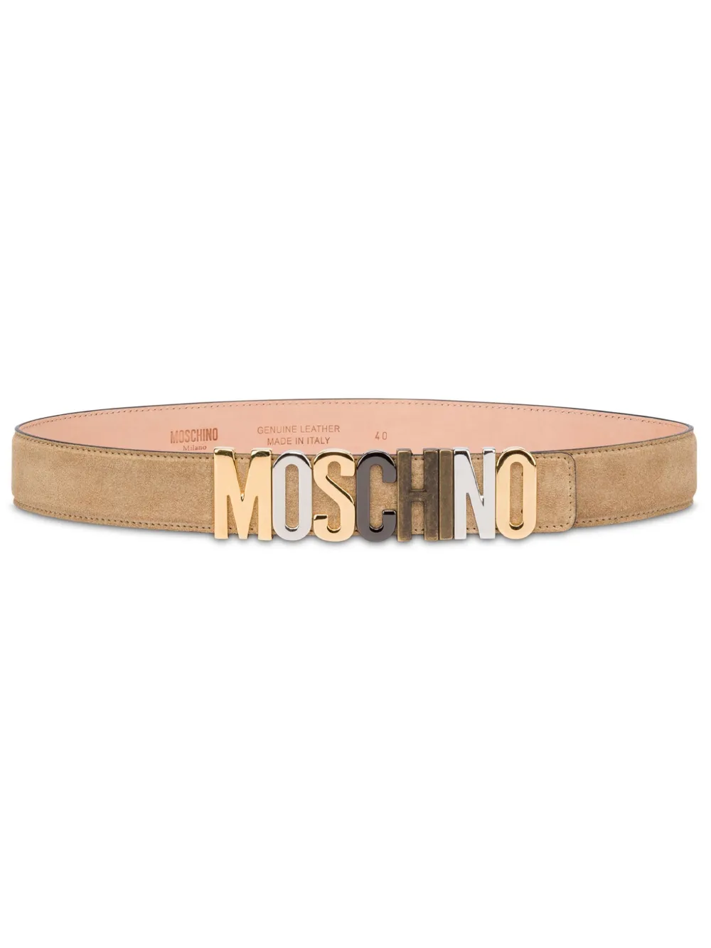 Moschino Riem met logo Bruin