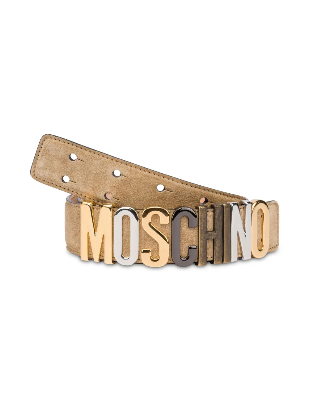 Moschino Riem met logo Bruin