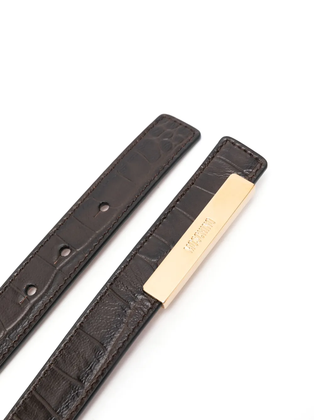 Moschino leather belt - Bruin