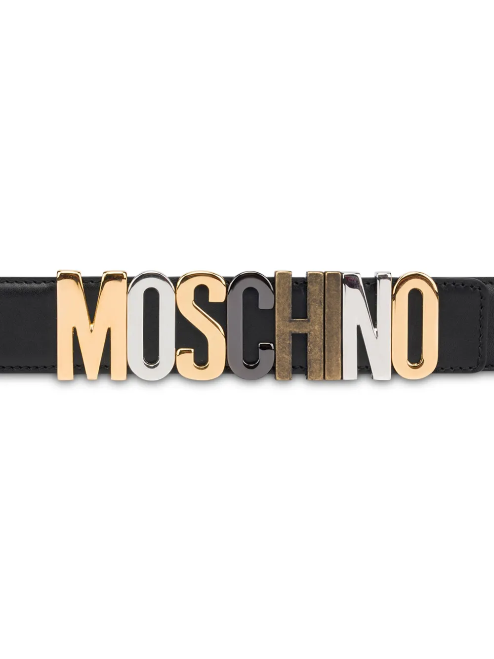 Moschino Riem met logo - Zwart