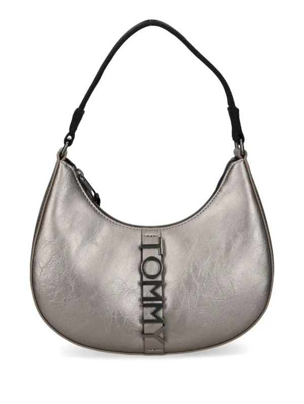 Tommy Jeans logo-plaque Shoulder Bag Silver FARFETCH IN