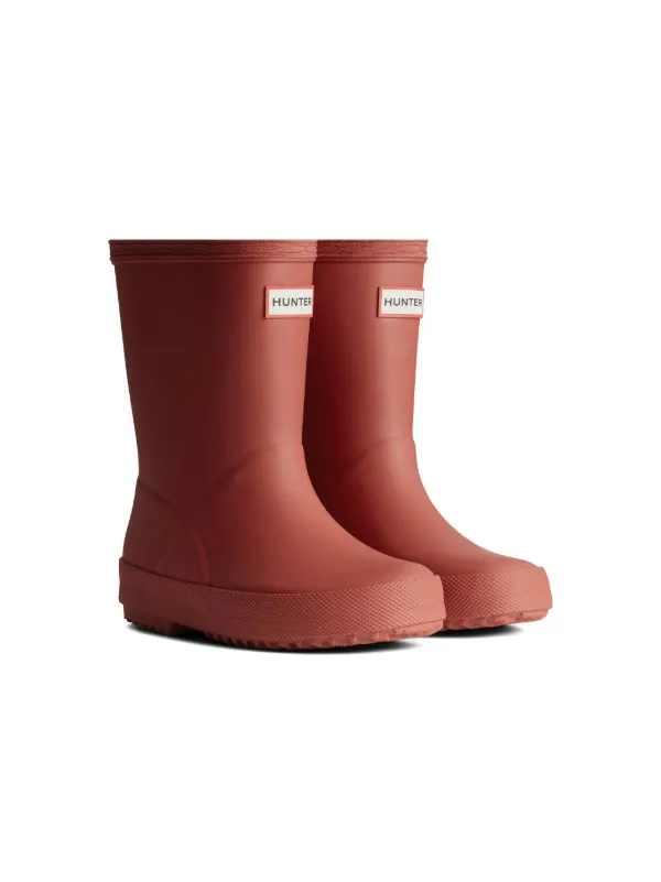 Hunter Kids logo-patch Wellies Red FARFETCH IN