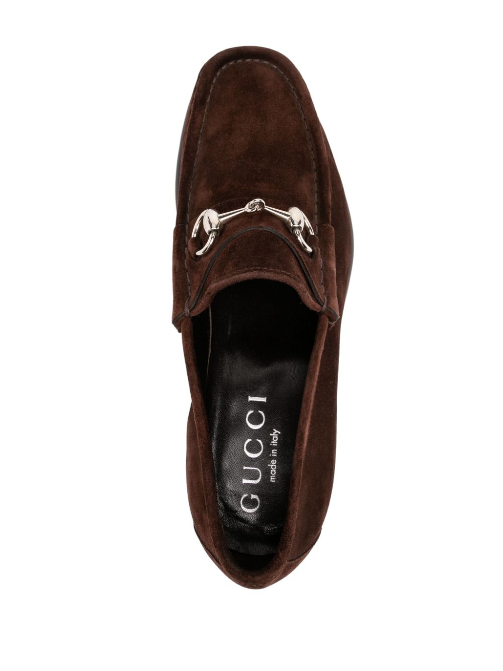 Gucci Loafers met horsebit detail Bruin