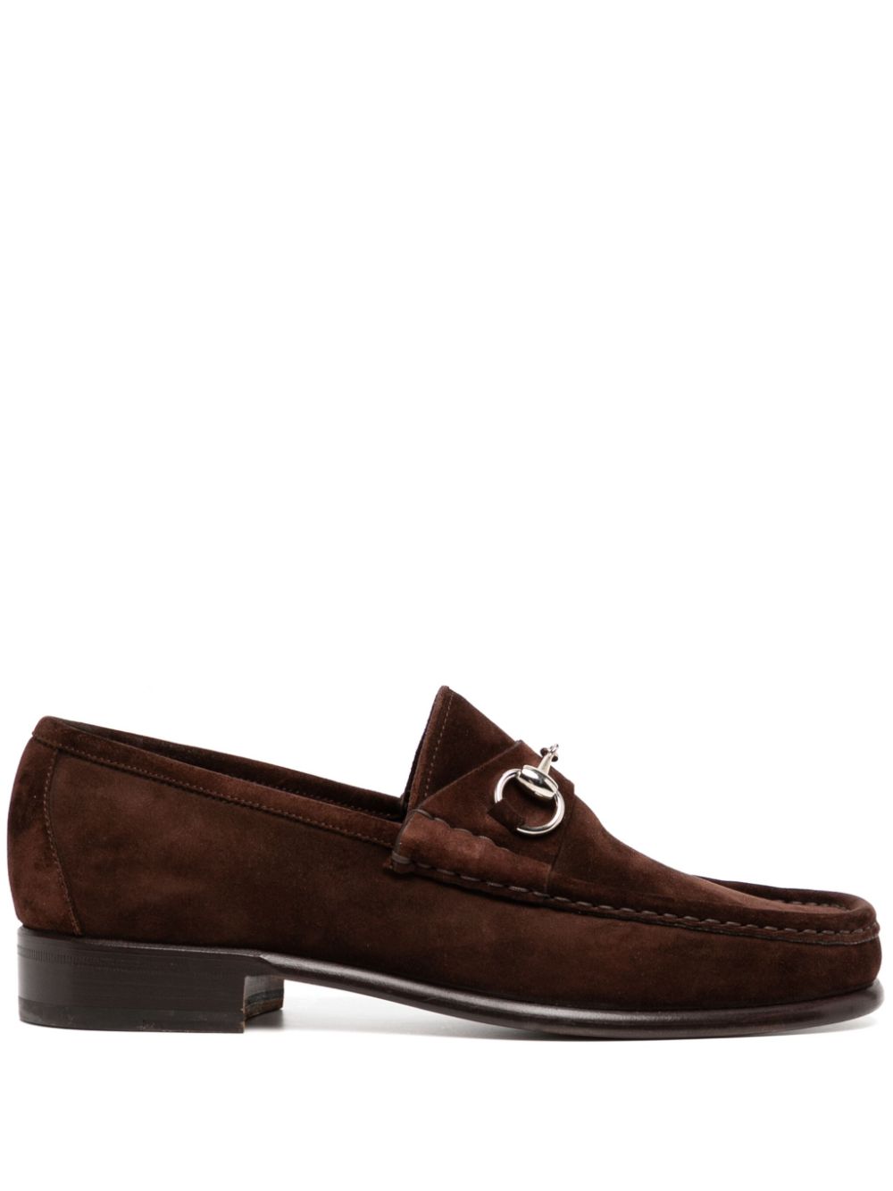 Gucci Loafers met horsebit detail Bruin