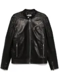 Philipp Plein padded leather jacket - Black