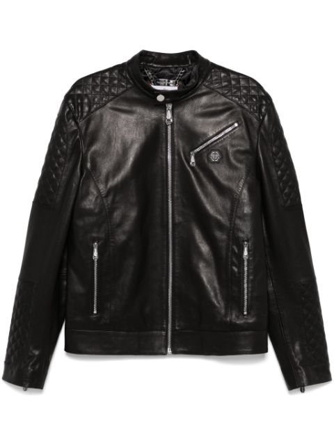 Philipp Plein padded leather jacket Men