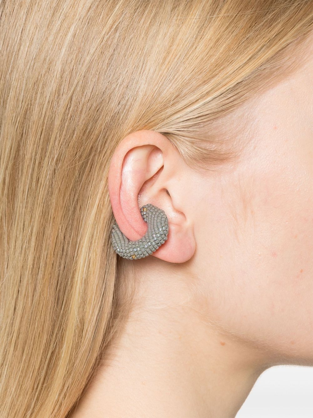 Shop Susana Vega Small Ora Ear Cuff In Grey