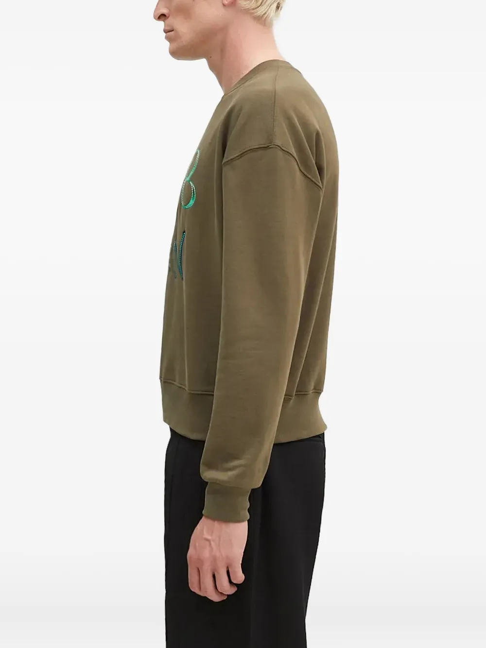 Andersson Bell Sweater met geborduurd logo Groen
