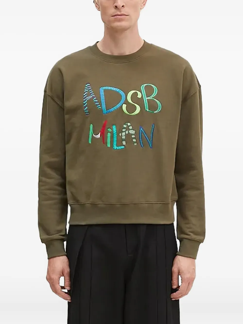 Andersson Bell embroidered cotton sweatshirt | Green | Image 1