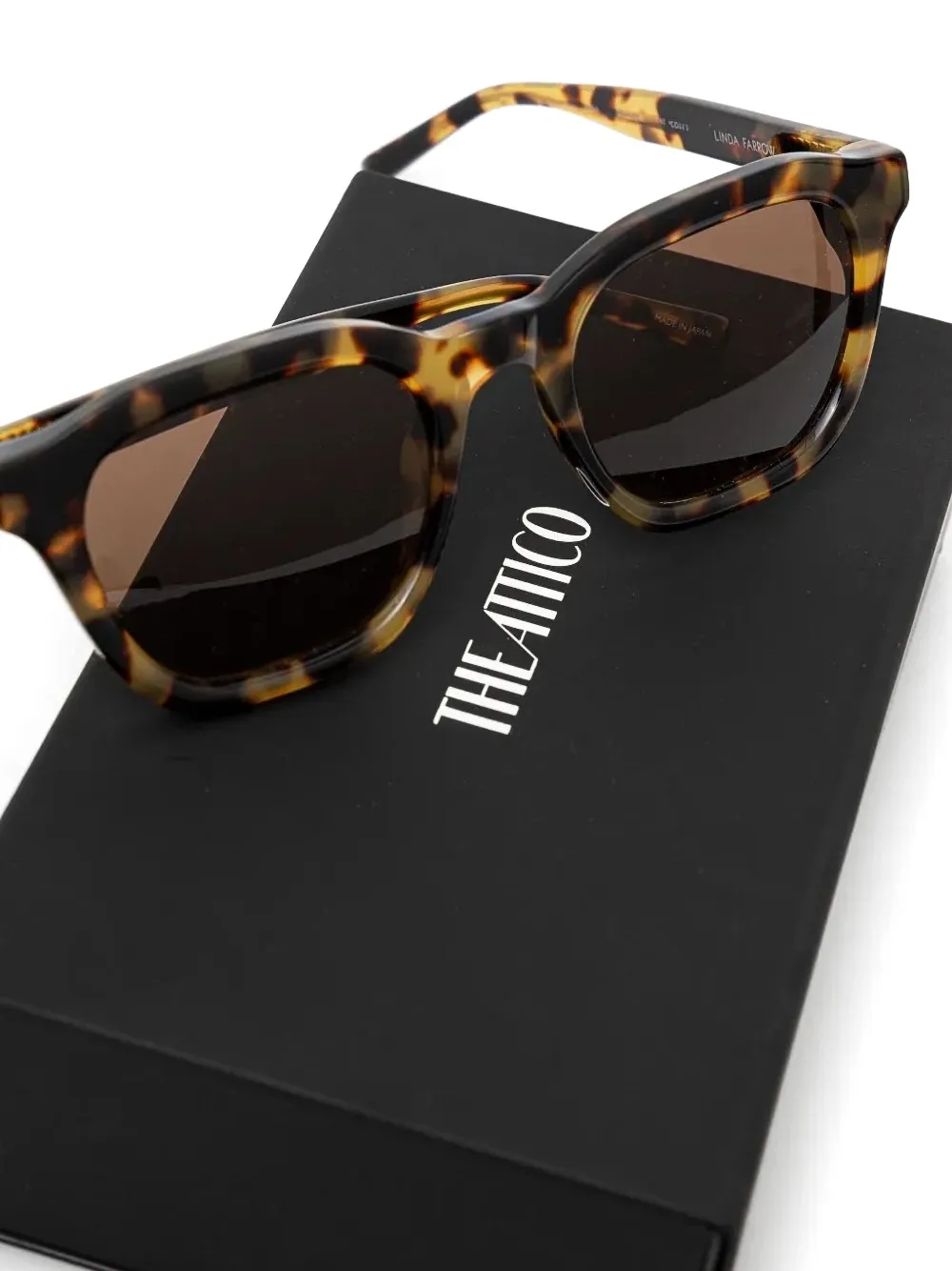 The Attico tortoiseshell rectangle sunglasses Bruin