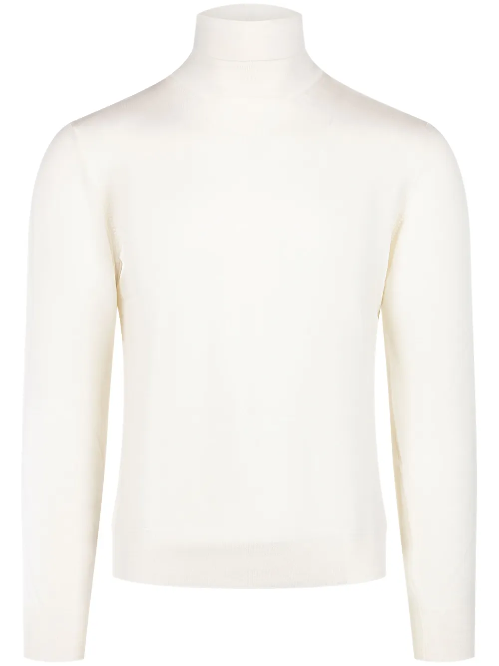 Barba Getailleerde sweater met hoge hals Beige