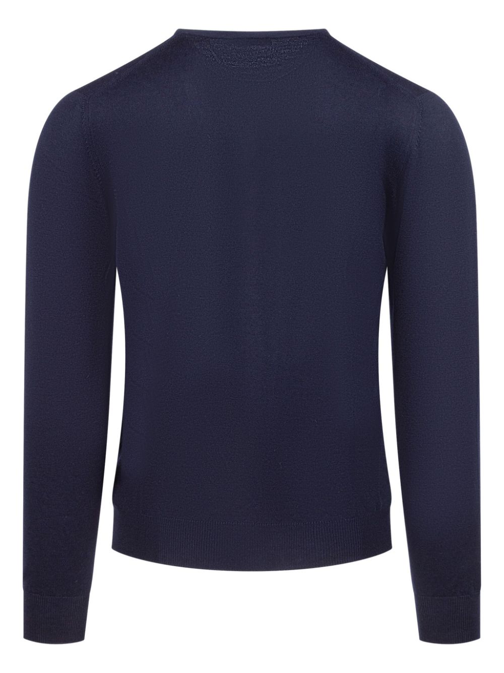 Barba Getailleerde sweater met V-hals - Blauw