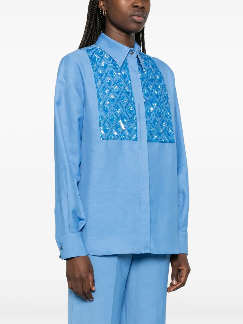 P.A.R.O.S.H. Raisa blouse Blauw