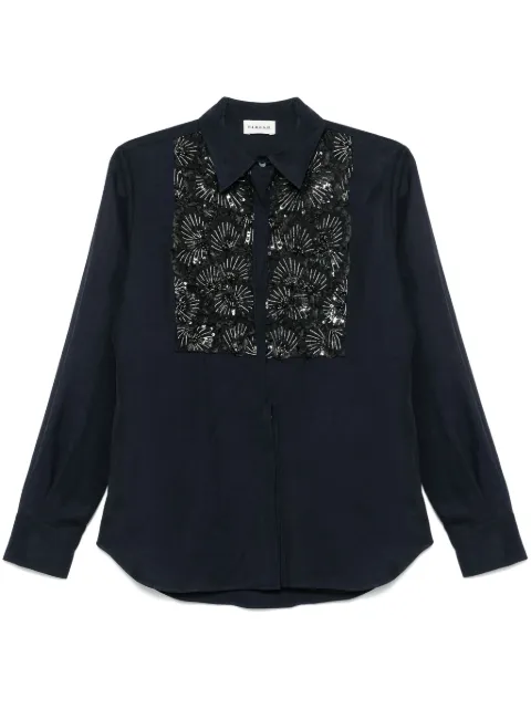 P.A.R.O.S.H. camisa bordada con lentejuelas