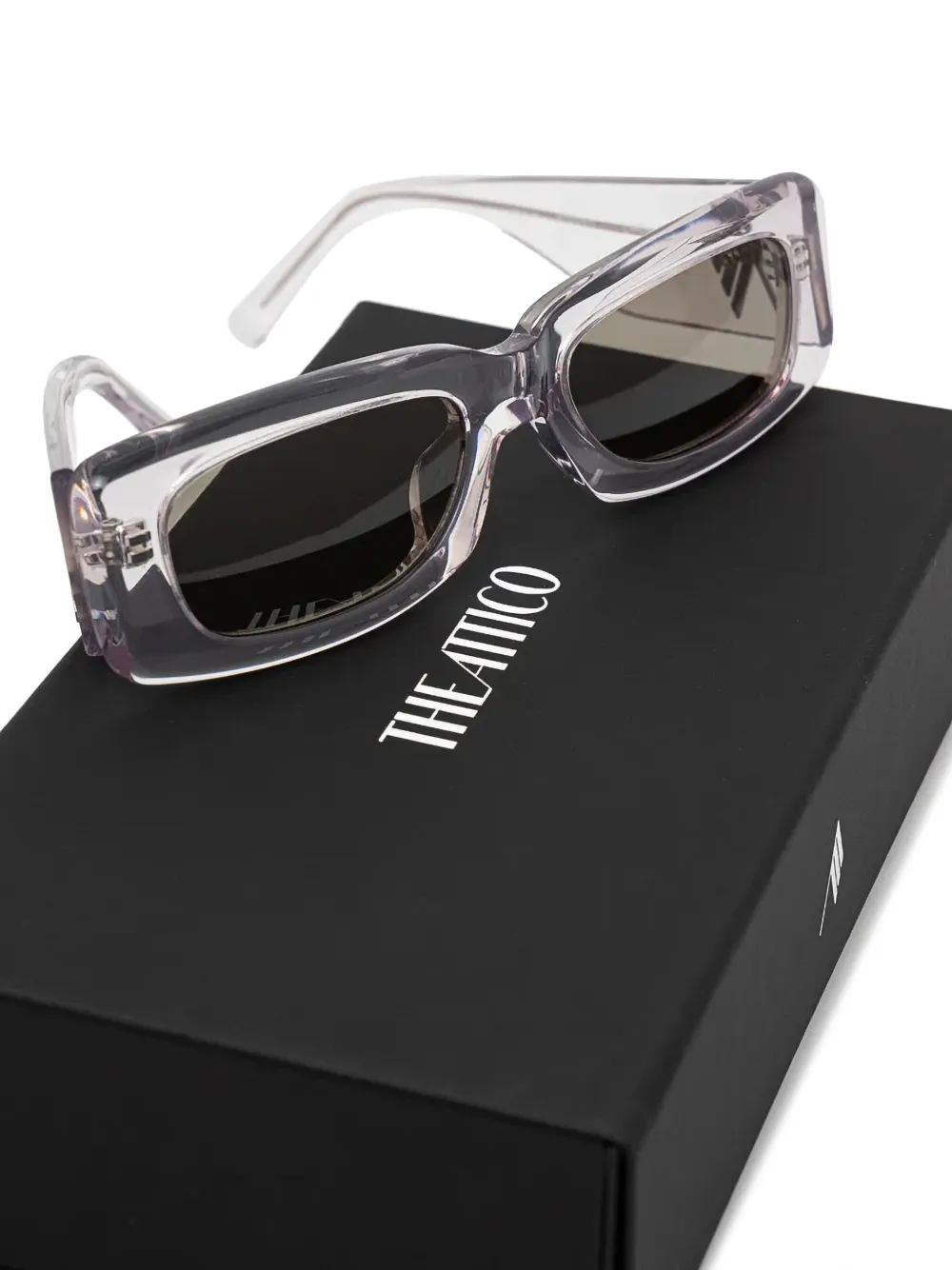 The Attico x Linda Farrow Marfa zonnebril Wit