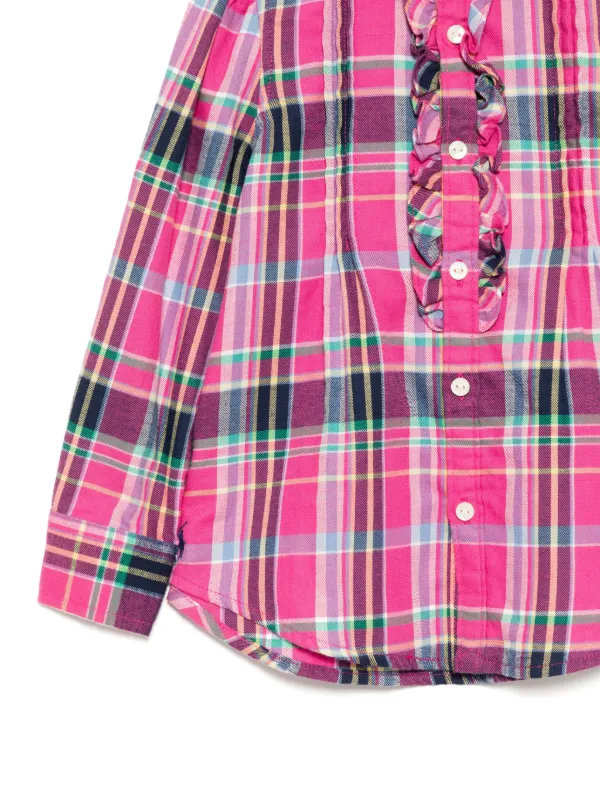 POLO RALPH LAUREN KIDS チェック シャツ | ピンク | FARFETCH JP