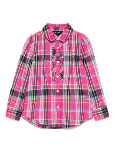 POLO RALPH LAUREN KIDS camisa con cuadros estampados